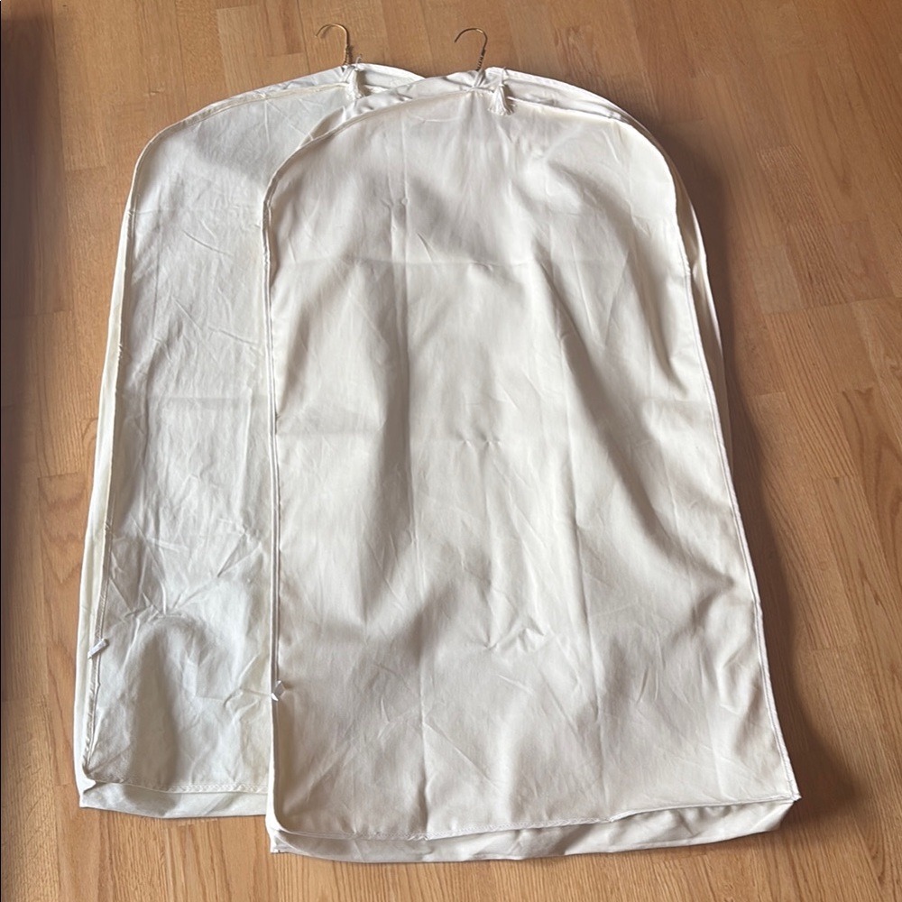 Two 42” Cotton Garment Bags from Container Store